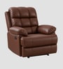Vatican Leatherette Electric 1 Seater Recliner With USB Port In Chestnut Brown Colour
