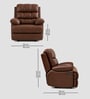 Vatican Leatherette Electric 1 Seater Recliner With USB Port In Chestnut Brown Colour