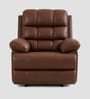 Vatican Leatherette Electric 1 Seater Recliner With USB Port In Chestnut Brown Colour