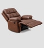 Vatican Leatherette Electric 1 Seater Recliner With USB Port In Chestnut Brown Colour