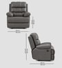 Vatican Leatherette Electric 1 Seater Recliner With USB Port In Slate Grey Colour