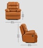 Vatican Leatherette Electric 1 Seater Recliner With USB Port In Tan Orange Colour