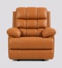 Vatican Leatherette Electric 1 Seater Recliner With USB Port In Tan Orange Colour