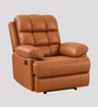 Vatican Leatherette Electric 1 Seater Recliner With USB Port In Tan Orange Colour
