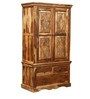 Vayaka Sheesham Wood 2 Door Wardrobe in Rustic Teak Finish