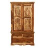 Vayaka Sheesham Wood 2 Door Wardrobe in Rustic Teak Finish