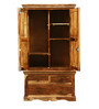 Vayaka Sheesham Wood 2 Door Wardrobe in Rustic Teak Finish