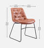 Vayue Leatherette Dining Chair In Brown & Black Colour