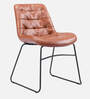 Vayue Leatherette Dining Chair In Brown & Black Colour