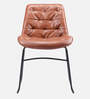 Vayue Leatherette Dining Chair In Brown & Black Colour