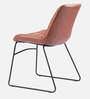 Vayue Leatherette Dining Chair In Brown & Black Colour
