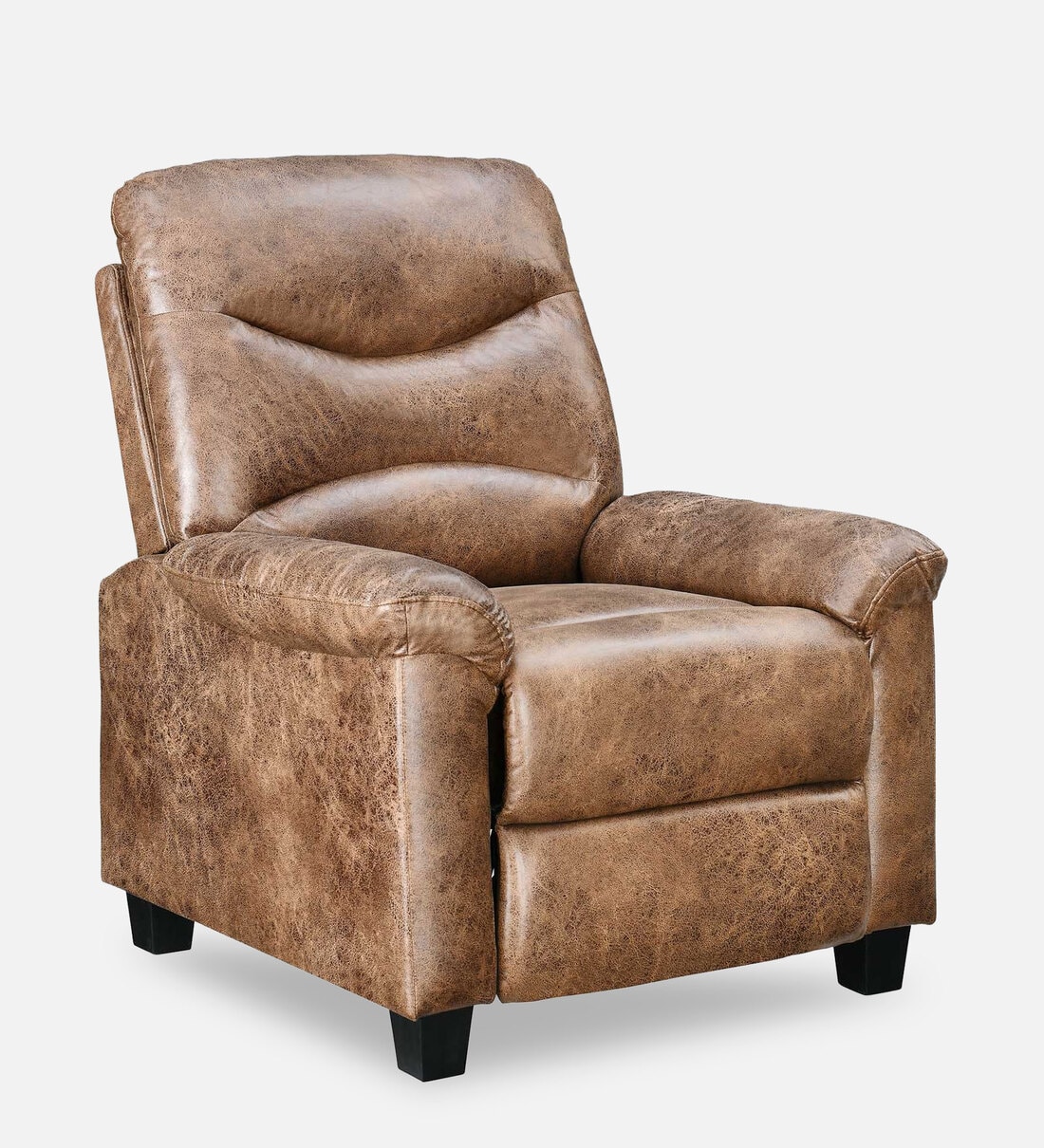 Buy Ven Fabric Manual 1 Seater Recliner in Brown Colour by Bantia