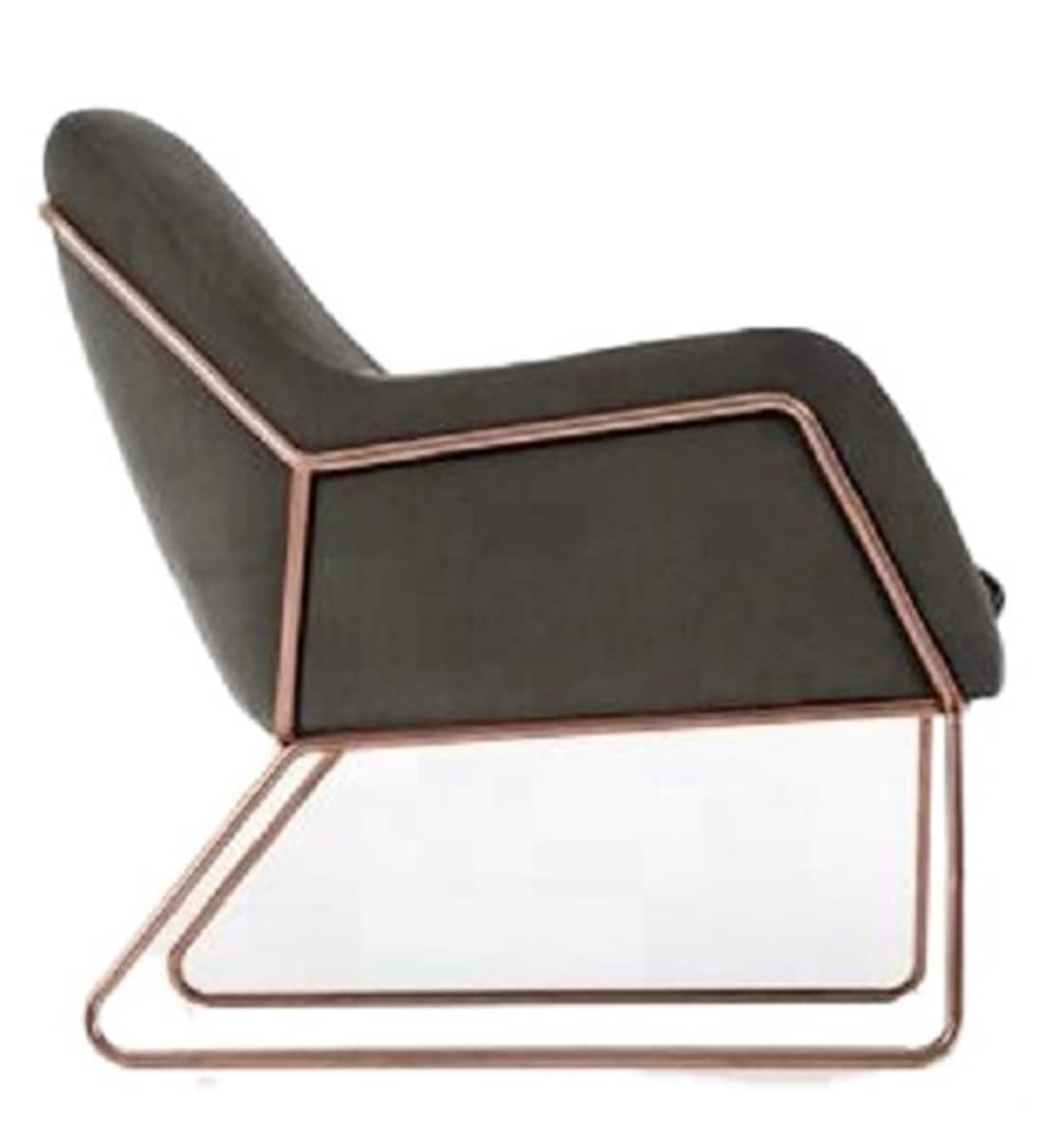 Buy Venice Lounge Sofa Chair in Dark Grey Colour by Little Loved Corner Online Arm Chairs