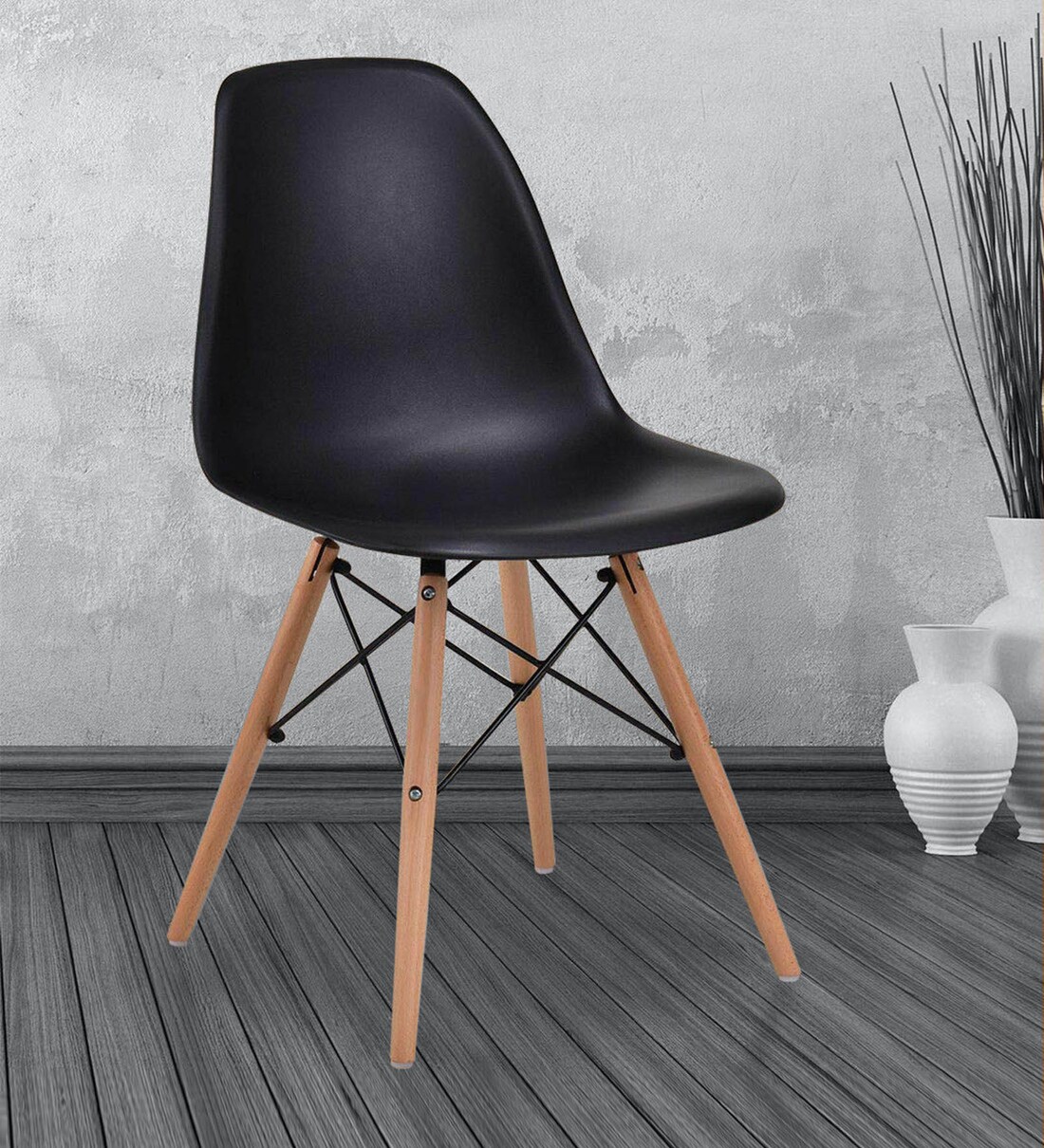 Buy Venus Plastic Iconic Chair in Black Colour Online DSW Replica