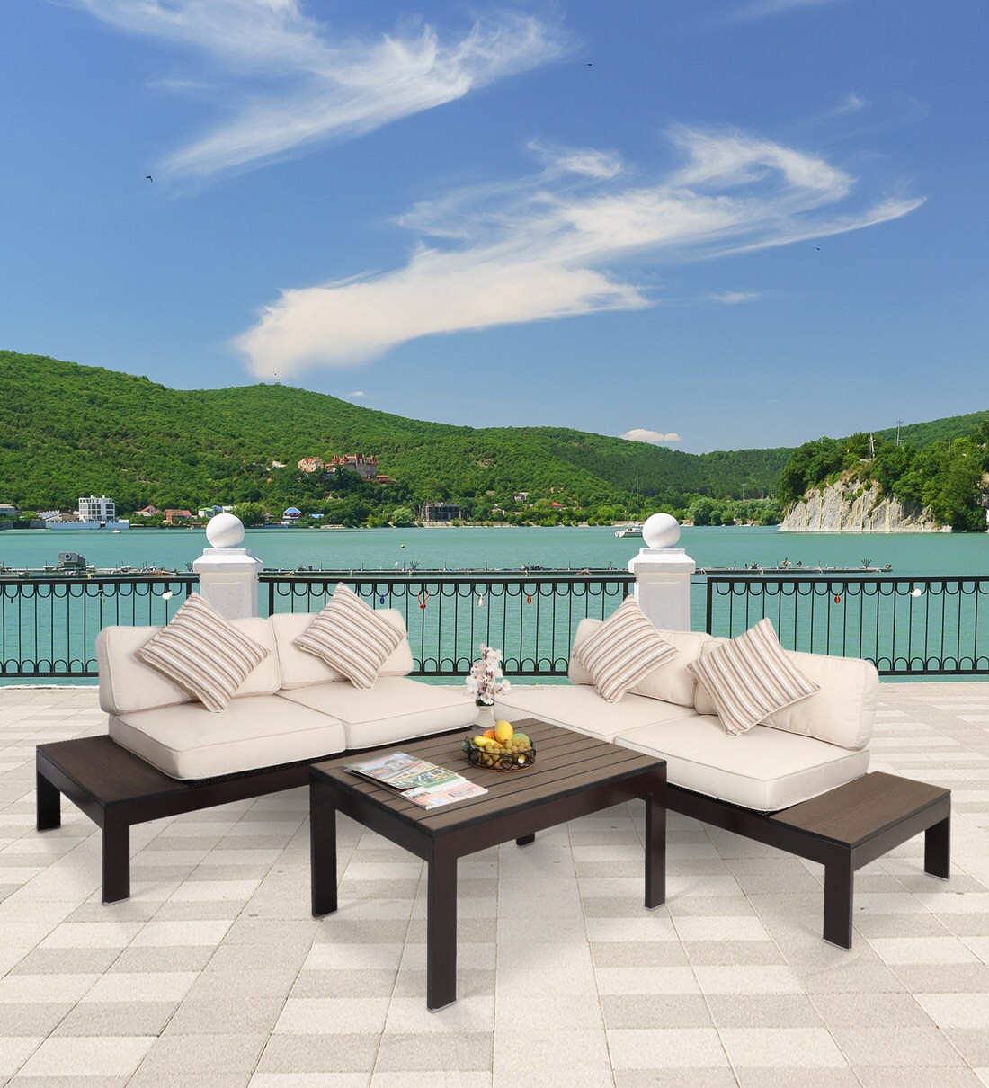Buy Venus Fabric Table and Chair Set in Brown Colour at 13 OFF by Ventura Pepperfry