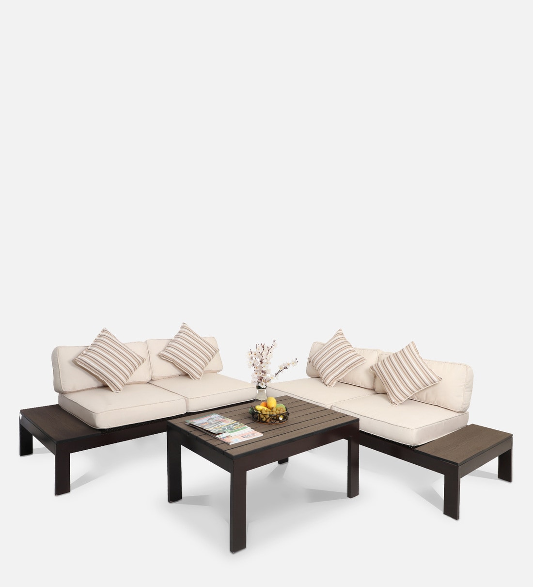 Buy Venus Outdoor Sofa Set in Brown Colour by Ventura Online Table and Chair Sets Table and