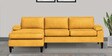 Vegas Velvet RHS 6 Seater Sectional Sofa In Turmeric Yellow Colour