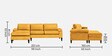 Vegas Velvet RHS 6 Seater Sectional Sofa In Turmeric Yellow Colour