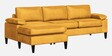 Vegas Velvet RHS 6 Seater Sectional Sofa In Turmeric Yellow Colour