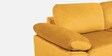 Vegas Velvet RHS 6 Seater Sectional Sofa In Turmeric Yellow Colour