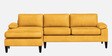 Vegas Velvet RHS 6 Seater Sectional Sofa In Turmeric Yellow Colour