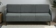 Vella Velvet Fabric 3 Seater Sofa in Grey Colour
