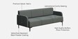 Vella Velvet Fabric 3 Seater Sofa in Grey Colour