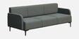 Vella Velvet Fabric 3 Seater Sofa in Grey Colour