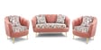 Velvet Bloom Flower Shape 2 Seater Sofa In Rosegold And Print Color