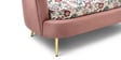 Velvet Bloom Flower Shape 2 Seater Sofa In Rosegold And Print Color