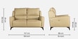 Venice Leather 2 Seater Sofa in Buff Colour