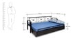 Metallika Venice Metallic Pull-Out Sofa Cum Bed with Storage & Blue Mattress