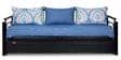 Metallika Venice Metallic Pull-Out Sofa Cum Bed with Storage & Blue Mattress