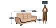 Venice 3 Seater Sofa in Dark Beige Colour