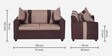 Ventura Fabric 2 Seater Sofa in Beige Colour