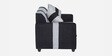 Ventura Fabric 2 Seater Sofa in Grey Colour