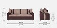 Ventura Fabric 3 Seater Sofa in Beige Colour