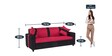 Ventura 3 Seater Sofa in Red Colour