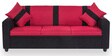 Ventura 3 Seater Sofa in Red Colour