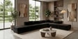 Verona Luxe Sectional Sofa In Black Color
