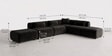 Verona Luxe Sectional Sofa In Black Color