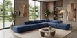 Verona Luxe Sectional Sofa In Blue Color