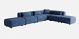 Verona Luxe Sectional Sofa In Blue Color