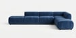Verona Luxe Sectional Sofa In Blue Color