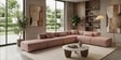 Verona Luxe Sectional Sofa In Blush Pink Color