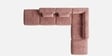 Verona Luxe Sectional Sofa In Blush Pink Color