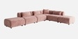 Verona Luxe Sectional Sofa In Blush Pink Color