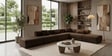 Verona Luxe Sectional Sofa In Dark Brown Color