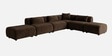 Verona Luxe Sectional Sofa In Dark Brown Color