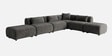 Verona Luxe Sectional Sofa In Dark Grey Color